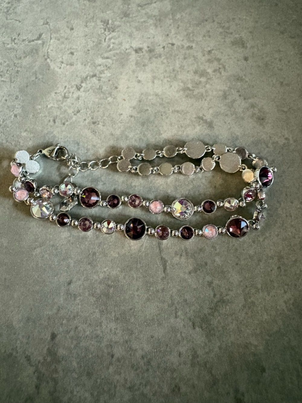 Touchstone Crystal Purple Glam Bracelet